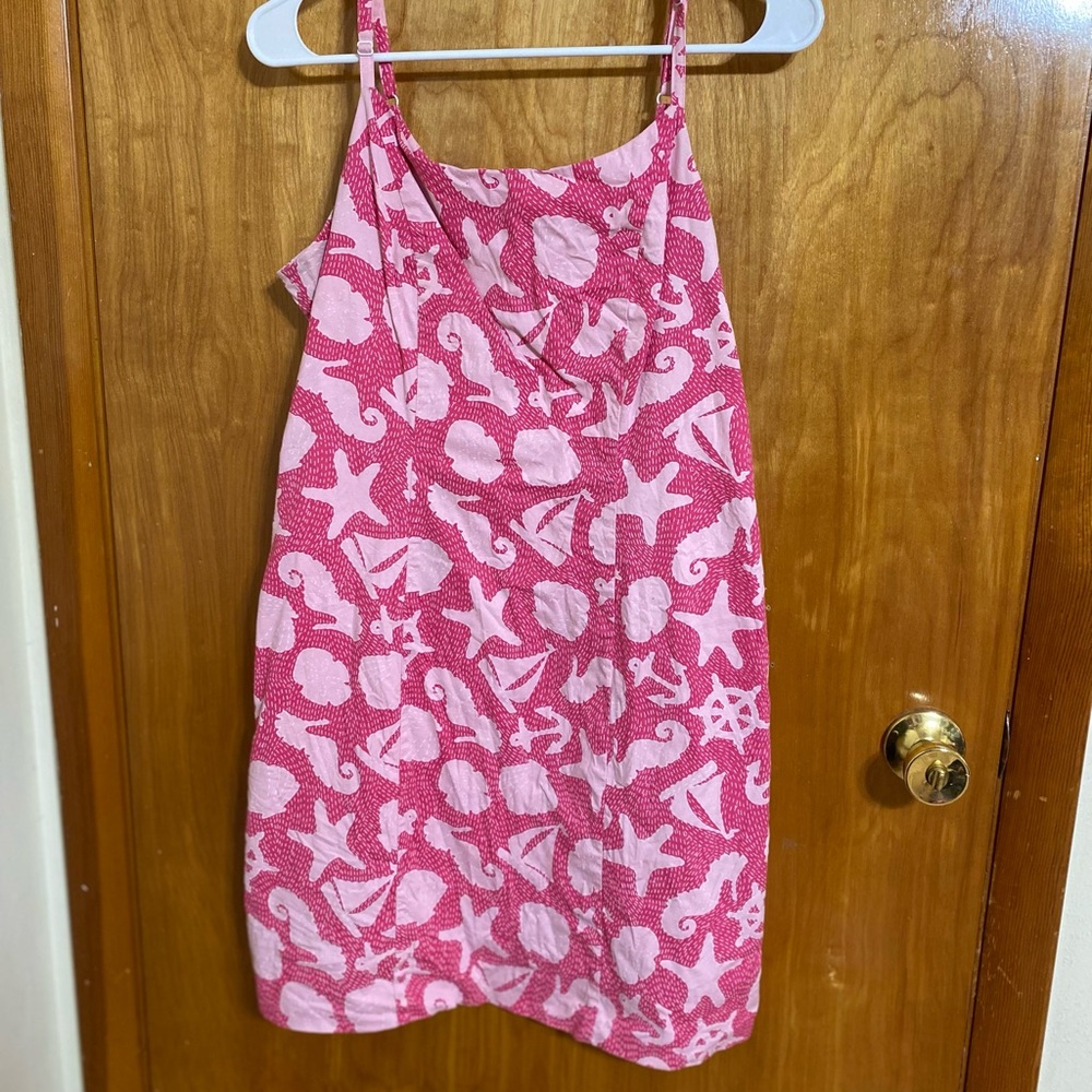 Lilly Pulitzer Pink and White Seahorse Dress